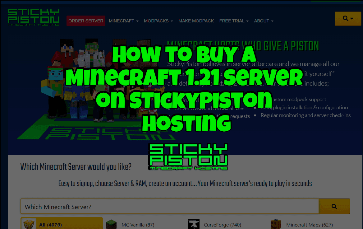 StickyPiston Minecraft Hosting Full Review