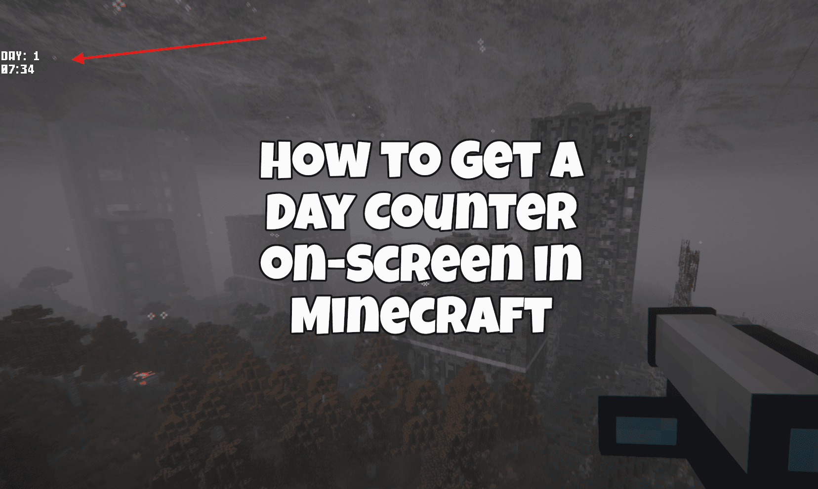 How to Display a Day and Time Counter on-Screen in Minecraft