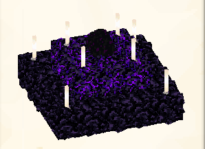 AdventureZ Eye Shrine structure showing 5x5 obsidian platform with crying obsidian and end rods