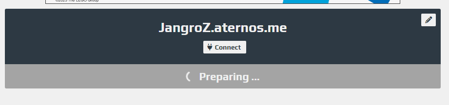 Aternos server starting up process