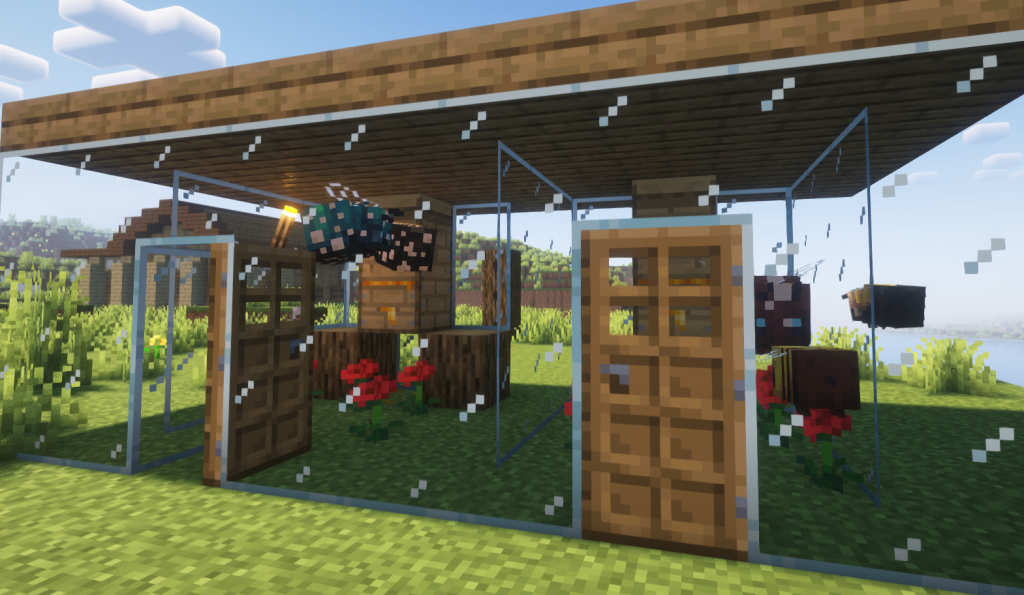 All the Mods 10 Productive Bees mod showing advanced beehive with multiple bee slots