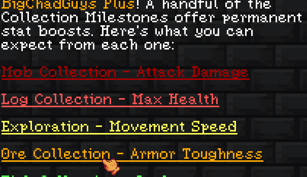 BigChadGuys Plus diary showing skill progression and RPG-style leveling system