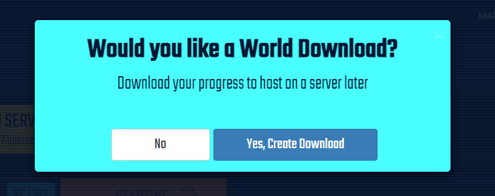 StickyPiston email prompt for server link