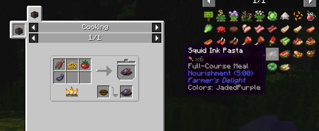 Cooking pot interface with recipes