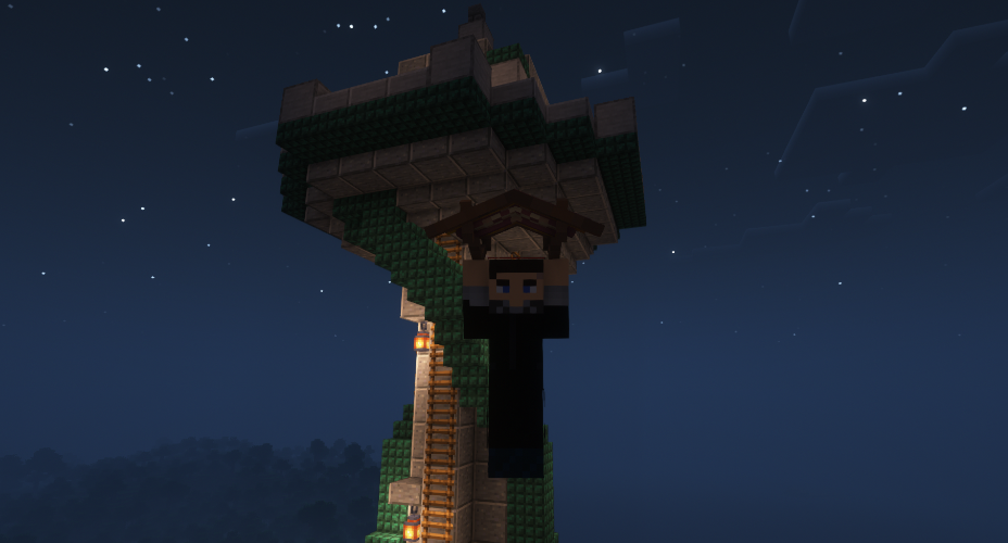 Bliss paraglider flying from tower