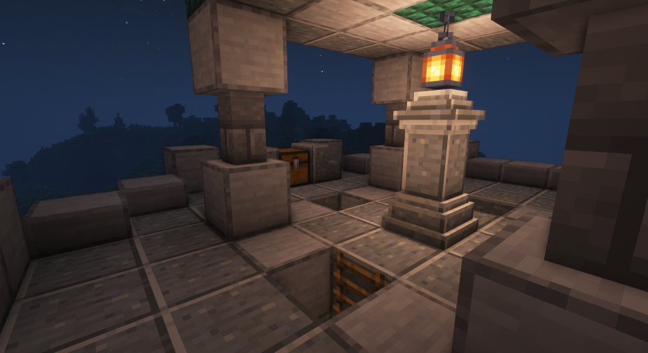 Bliss tower waystone and chest at top