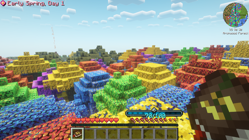 Minecraft gameplay - spawned in Archwood Forest on CloudNord server