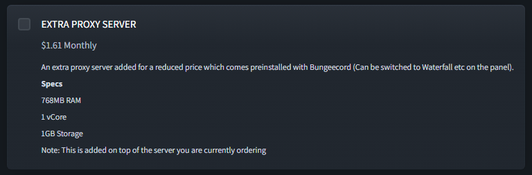 CloudNord proxy server options for BungeeCord setups