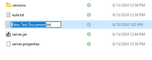 Creating new start.bat file in Windows Explorer