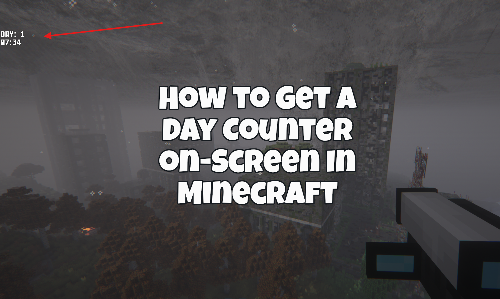 How to Display a Day and Time Counter on-Screen in Minecraft