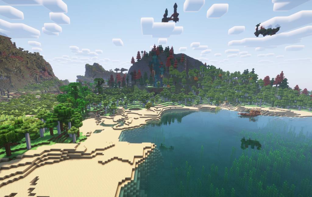 BigChadGuys Plus with Cobblemon running Distant Horizons and Complementary Reimagined 5.2.2 shaders