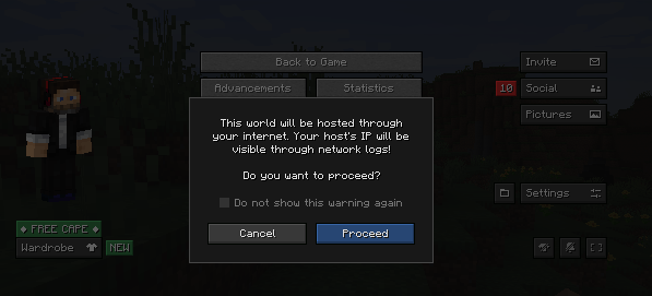 Essential mod Invite button in game