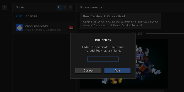 Essential mod social menu for inviting friends
