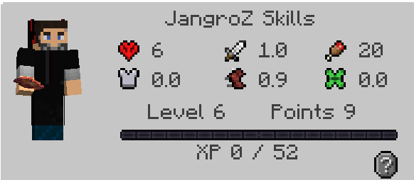 LevelZ candy worth 2 XP message