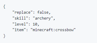 LevelZ datapack code example