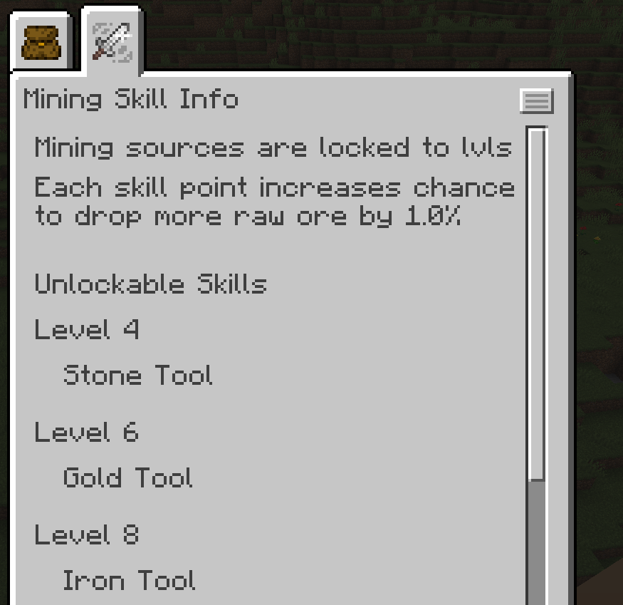 LevelZ mining skill information page