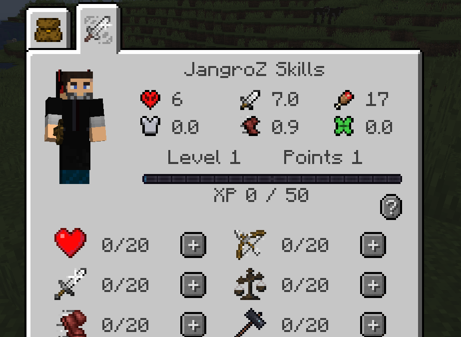 LevelZ skill point available to spend