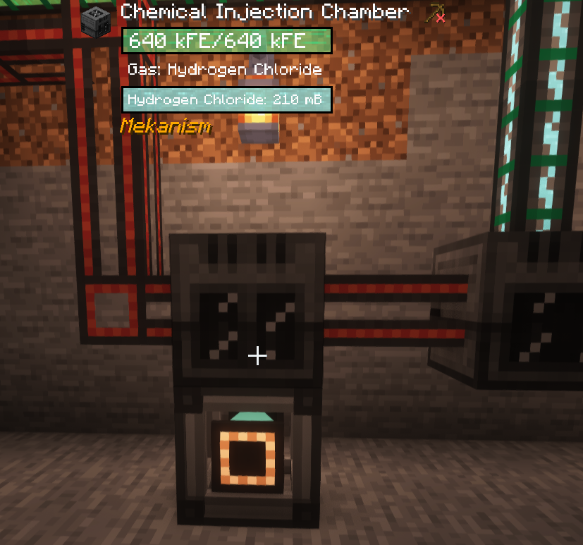 Mekanism 4x ore processing using chemical injection chamber with hydrogen chloride