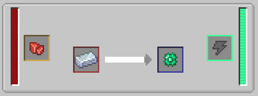 Mekanism infused alloy crafting process using metallurgic infuser with redstone and iron