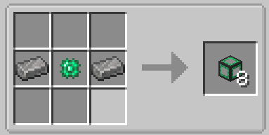 Mekanism Logistical Transporter crafting recipe using steel and basic control circuits