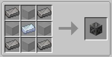 Mekanism Steel Casing crafting recipe with steel ingots, osmium, and glass