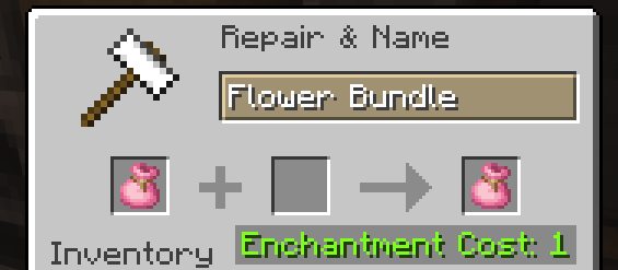 Naming a bundle in anvil interface for organization purposes