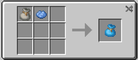 Crafting a colored bundle by combining bundle with dye in crafting grid