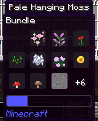 Bundle tooltip showing +x overflow when more than 10 item types are stored
