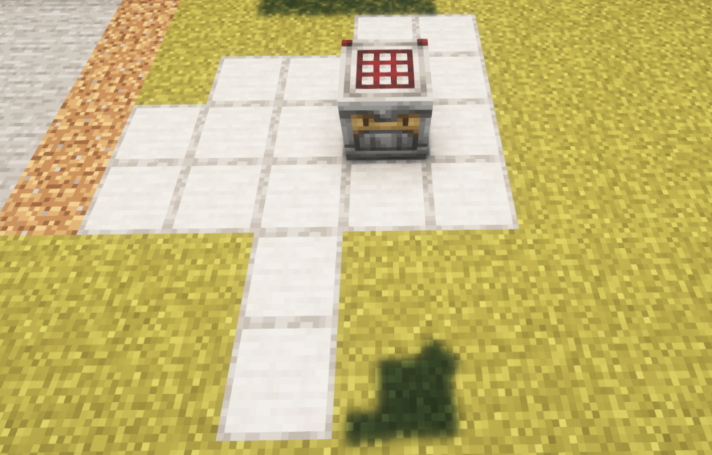 Minecraft crafter block initial placement for auto-crafting setup