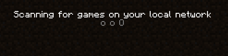 Minecraft multiplayer screen showing available LAN world to join