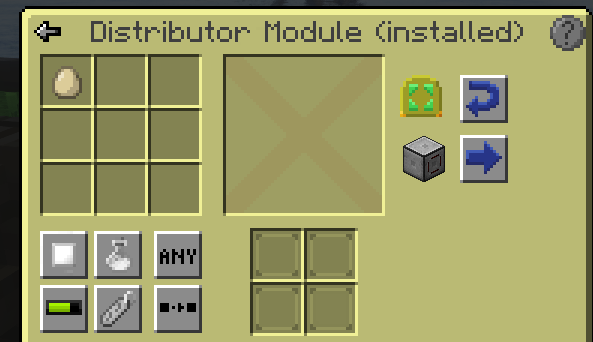 Distributor module configuration interface and settings