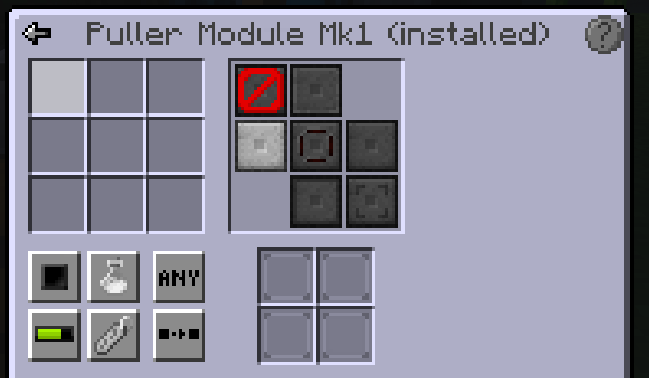 Modular Router puller module configuration interface