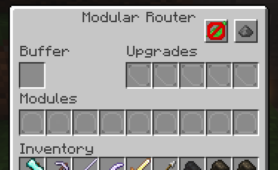 Modular Router redstone mode settings and eco mode options