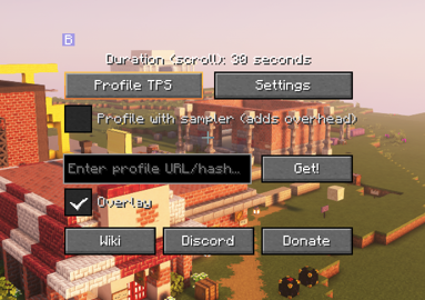 Observable mod profiling interface with TPS button