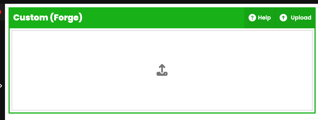Custom Forge Upload Interface