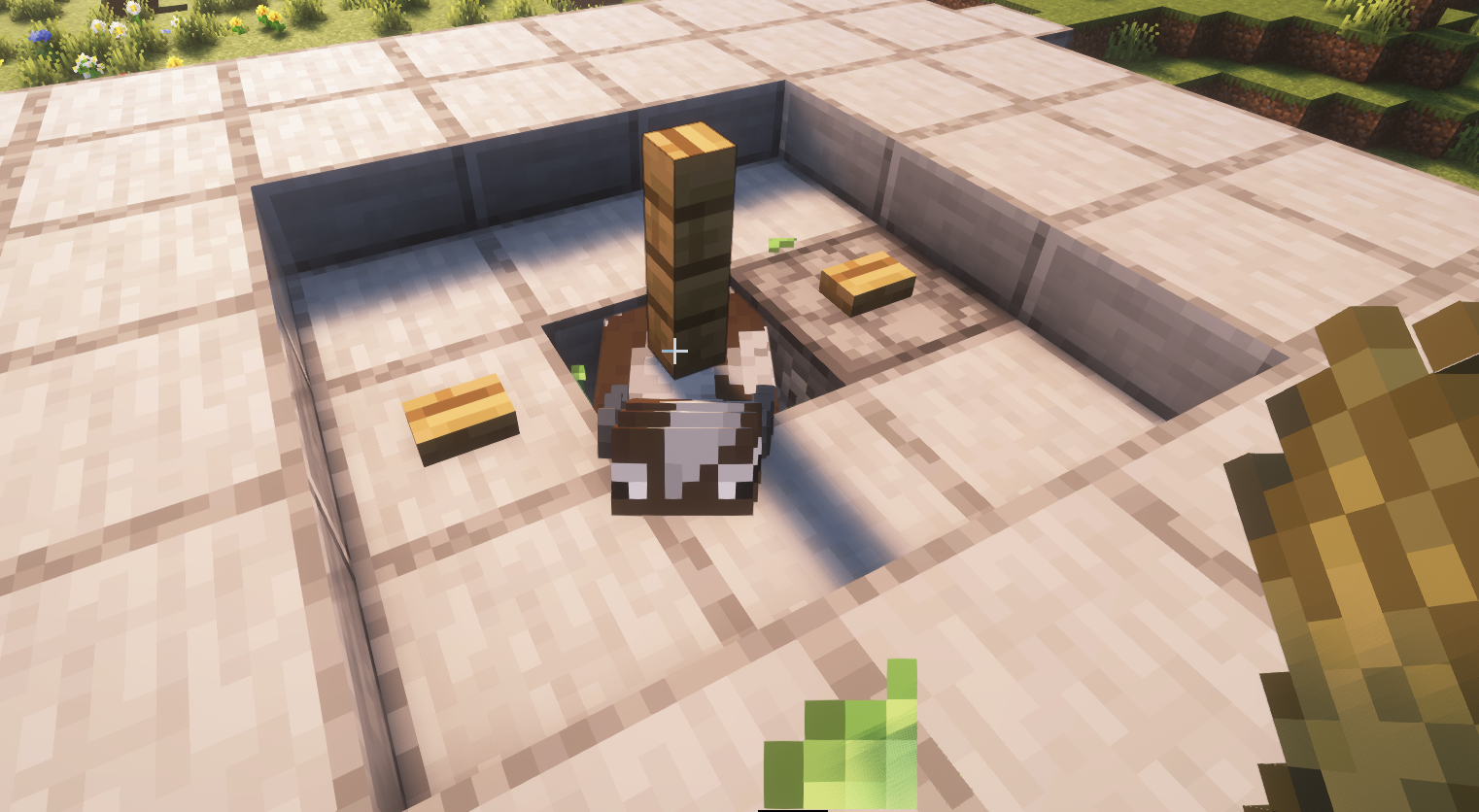 Feeding cows with oozing effect active for slime spawning