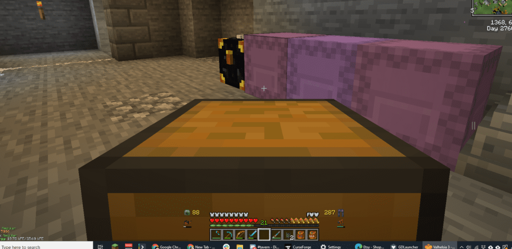 Carrying chests around in Valhelsia 3